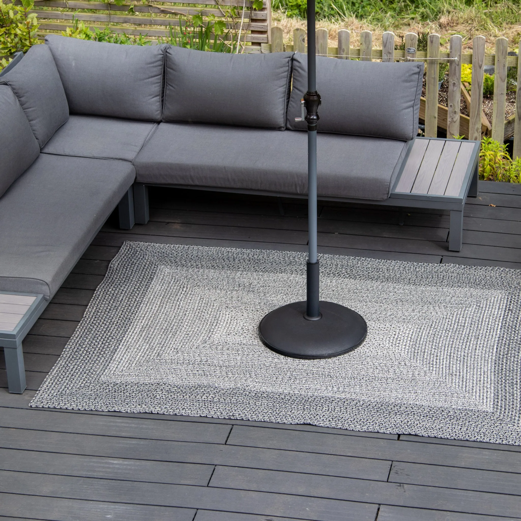 Artemis 290cm x 190cm Weatherproof Indoor and Outdoor Rug in Slate Grey