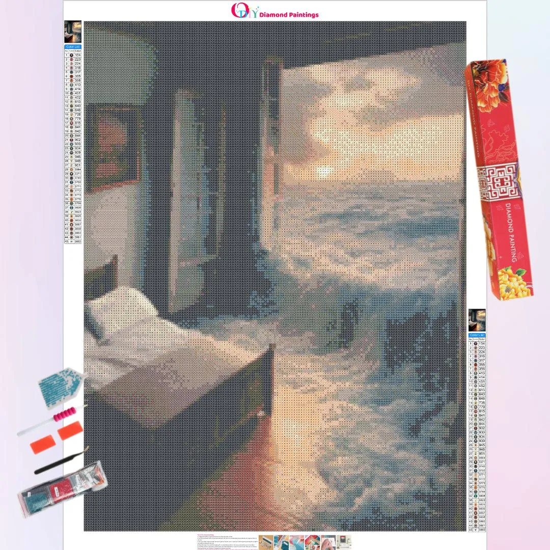 Bedroom Melting into the Ocean